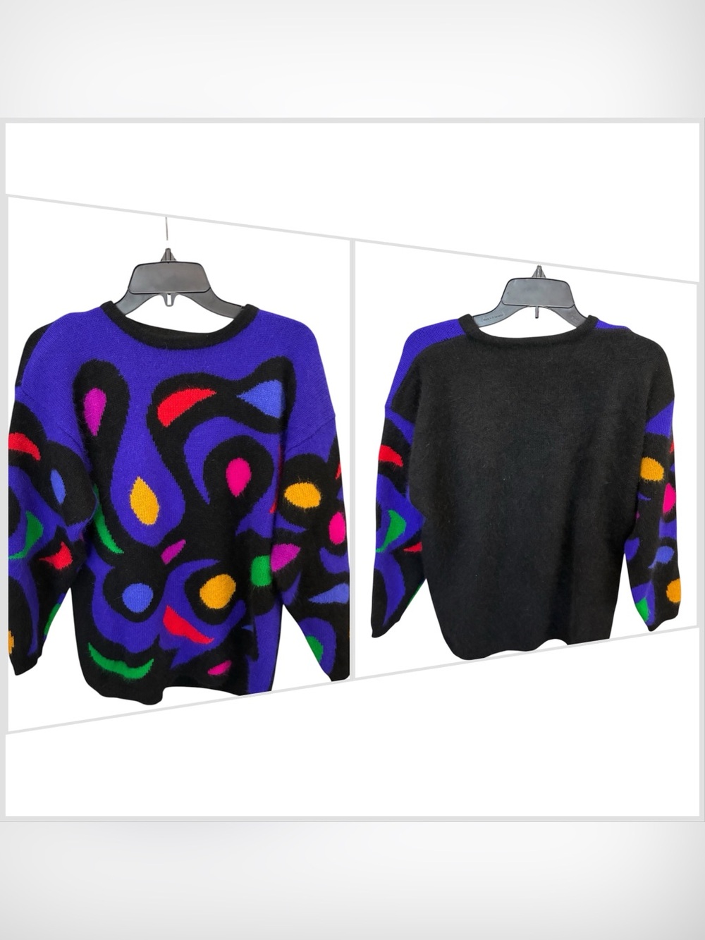 Vintage Rafaella Angora and Lambswool Blend Abstract Sweater Size Medium